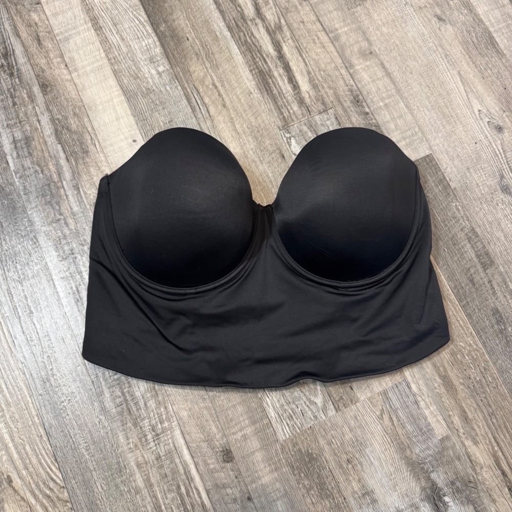 Cacique Size 46DD Black Longline  Multi-Way Underwire Padded Strapless Bra‎